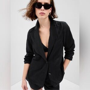 GUC GAP SOFTSUIT BLACK BLAZER - LARGE TALL